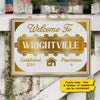 Welcome To - Personalized Family Metal Sign