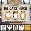 Welcome To The Cats' House - Funny Personalized Cat Rectangle Sign
