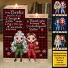 Because Of You, I Cry A Little Less - Gift For Bestie - Personalized Candle Holder