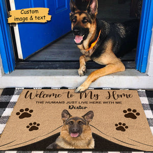 Welcome To My Home - Upload Image - Funny Personalized Decorative Mat.