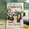 Welcome To Our Campsite - Personalized Flag - Gift For Camping Lovers