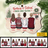 Brothers And Sisters Forever Linked Together - Personalized Custom Benelux Shaped Wood Christmas Ornament