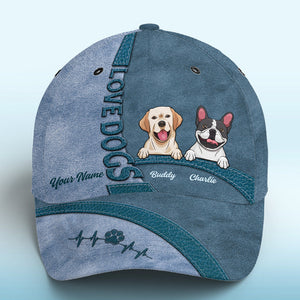 Life Is Better With Dogs Navy - Dog Personalized Custom Hat, All Over Print Classic Cap - New Arrival, Gift For Pet Owners, Pet Lovers