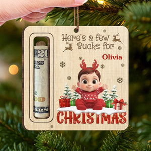 Custom Wooden Money Holder Ornament - Personalized Christmas Birthday Gifts For Kids - Magic Shines In Little Hearts