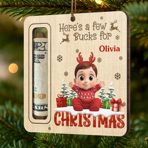 Custom Wooden Money Holder Ornament - Personalized Christmas Birthday Gifts For Kids - Magic Shines In Little Hearts