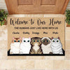 Welcome To The Pet Home - Funny Personalized Pet Decorative Mat, Doormat (Cat & Dog) (TW)