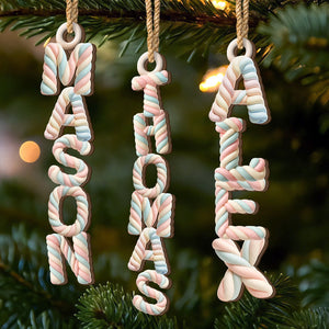 Custom Marshmallow Letter Wooden Ornament - Personalized Christmas Birthday Gifts For Mom, Dad, Brother, Sister, Kids - A Dash Of Sweetness, A Lot Of Love