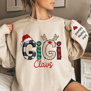 Qui a besoin du Père Noël ? J'ai ma grand-mère ! - Sweat-shirt unisexe personnalisé avec motif sur la manche - Cadeau de Noël pour maman et grand-mère