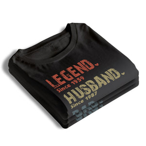 Custom Unisex T-shirt, Hoodie, Sweatshirt - Personalized Father's Day Birthday Gifts For Dad, Grandpa - Legend, Husband, Dad And Papa Since