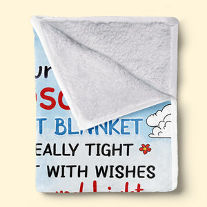 When You're Feeling Low Just Hold It - Family Personalized Custom Blanket - Gift From Grandma, Grandpa