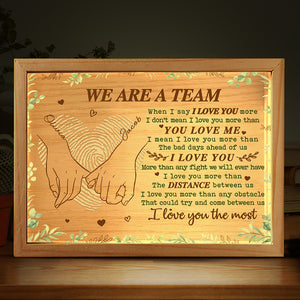 Je t'aime le plus - Cadre photo personnalisé pour couple - Cadeau pour mari et femme, anniversaire