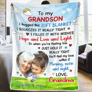Custom Photo To My Special Granddaughter - Family Personalized Custom Blanket - Christmas Gift From Mom, Grandma