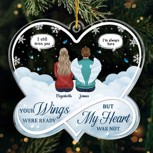 Le paradis a tellement de chance de t'avoir - Ornement commémoratif personnalisé - En forme de cœur infini en acrylique - Cadeau de Noël, cadeau de condoléances pour les membres de la famille