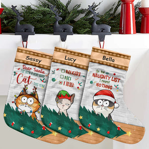 J'ai été un très bon chat cette année - Chaussette de Noël personnalisée pour chat - Cadeau de Noël pour les propriétaires d'animaux et les amoureux des animaux