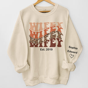 Ma chère épouse - Sweat-shirt unisexe personnalisé avec motif sur la manche - Cadeau pour mari et femme, anniversaire