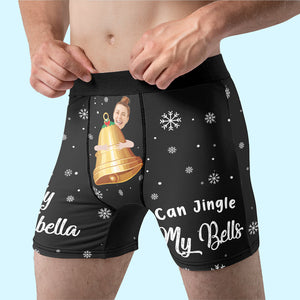 Custom Photo Jingle My Bells - Funny Personalized Custom Boxer Briefs, Men's Boxers - Christmas Gift For Boyfriend, Husband, Anniversary