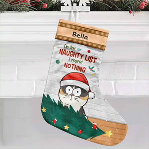 J'ai été un très bon chat cette année - Chaussette de Noël personnalisée pour chat - Cadeau de Noël pour les propriétaires d'animaux et les amoureux des animaux