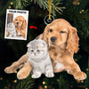 Custom Photo Happy Holiday - Dog & Cat Personalized Custom Ornament - Acrylic Custom Shaped - Christmas Gift For Pet Owners, Pet Lovers