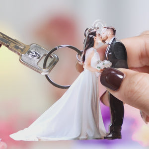 Porte-clés personnalisé en acrylique avec photo « Dans tes bras, c'est mon endroit préféré » pour couple, décoration de voiture, cadeau pour mari et femme, anniversaire