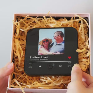 Aimant photo personnalisé pour réfrigérateur avec musique - Cadeaux d'anniversaire de mariage personnalisés pour mari et femme, lui et elle - Tout de moi vous aime tout de vous