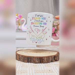 L'amour n'a pas de sexe - Mug personnalisé effet gonflé 3D pour couple - Cadeau pour mari, femme, anniversaire, LGBTQ+
