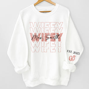 Ensemble, c'est mon endroit préféré - Sweat-shirt unisexe personnalisé pour couple avec motif sur la manche - Cadeau pour mari et femme, anniversaire