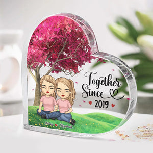 Since We've Been Together - Couple Personalized Custom Heart Shaped Acrylic Plaque - Gift For Husband Wife, Anniversary