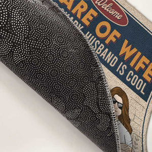 Beware Of Wife, Kids Are Shady - Family Personalized Custom Decorative Mat - Gift For Family Members