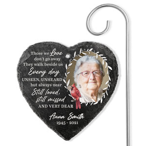 Still Loved, Still Missed - Memorial Personalized Memorial Garden Slate & Hook, Cemetery Decorations For Grave, Headstones For Graves For Humans, Sympathy Gifts, Memorial Stones