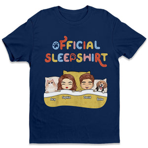 Couple & Pets Official Sleepshirt - Couple Personalized Custom Unisex T-shirt, Hoodie, Sweatshirt - Gift For Couples, Pet Owners, Pet Lovers