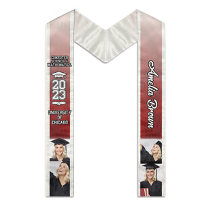 Gift For Graduation's Day, Class Of 2024 - Upload Image, Personalized Graduation Stole