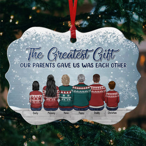 The Love Between Brothers & Sisters Is One Of Life's Greatest Blessings - Family Personalized Custom Ornament - Wood/Aluminum Benelux Shaped - New Arrival Christmas Gift For Siblings, Brothers, Sisters