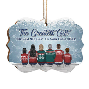 The Love Between Brothers & Sisters Is One Of Life's Greatest Blessings - Family Personalized Custom Ornament - Wood/Aluminum Benelux Shaped - New Arrival Christmas Gift For Siblings, Brothers, Sisters