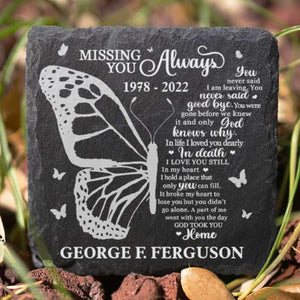 You Didn't Go Alone, A Part Of Me Went With You The Day God Took You Home - Personalized Memorial Stone, Human Grave Marker - Memorial Gift, Sympathy Gift