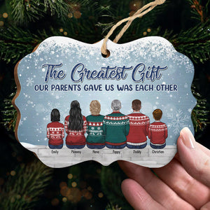The Love Between Brothers & Sisters Is One Of Life's Greatest Blessings - Family Personalized Custom Ornament - Wood/Aluminum Benelux Shaped - New Arrival Christmas Gift For Siblings, Brothers, Sisters