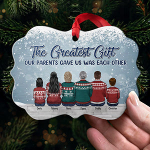The Love Between Brothers & Sisters Is One Of Life's Greatest Blessings - Family Personalized Custom Ornament - Wood/Aluminum Benelux Shaped - New Arrival Christmas Gift For Siblings, Brothers, Sisters