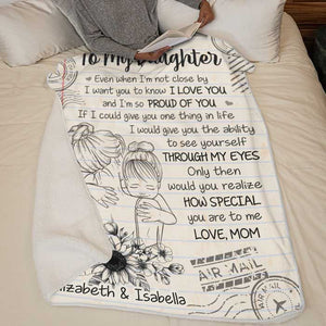 I'm So Proud Of You - Mom To Daughter, Personalized Blanket.