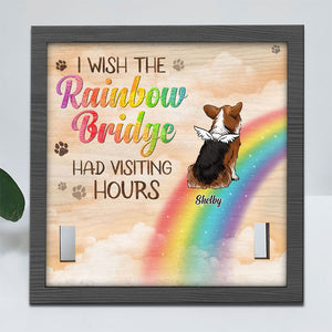 Rainbow Bridge - Dog Memorial - Personalized Memorial Pet Loss Sign (9x9 inches).