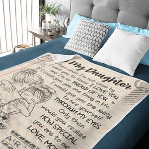 I'm So Proud Of You - Mom To Daughter, Personalized Blanket.