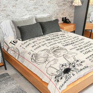I'm So Proud Of You - Mom To Daughter, Personalized Blanket.