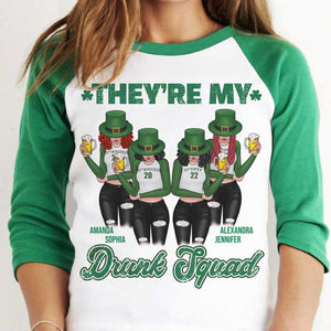 My Bestie Is My Drunker Half - Gift For Besties, Personalized St. Patrick's Day Unisex Raglan Shirt.