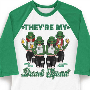 My Bestie Is My Drunker Half - Gift For Besties, Personalized St. Patrick's Day Unisex Raglan Shirt.