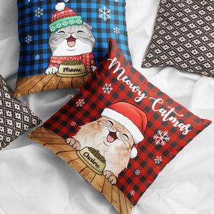 Meowy Catmas - Merry Woofmas - Personalized Pillow Case.