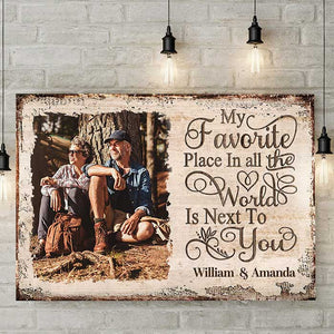 My Favorite Place - Personalized Horizontal Canvas.