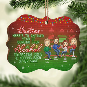 Our Friendship Is Endless  - Bestie Personalized Custom Ornament - Wood Benelux Shaped - Christmas Gift For Best Friends, BFF, Sisters