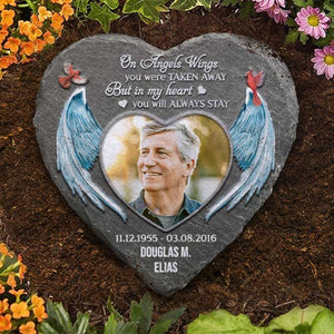 In My Heart You Will Always Stay - Personalized Memorial Stone, Human Grave Marker - Upload Image, Memorial Gift, Sympathy Gift