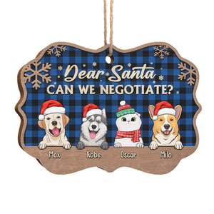 Dear Santa Define Naughty - Dog & Cat Personalized Custom Ornament - Wood Benelux Shaped - Christmas Gift For Pet Owners, Pet Lovers