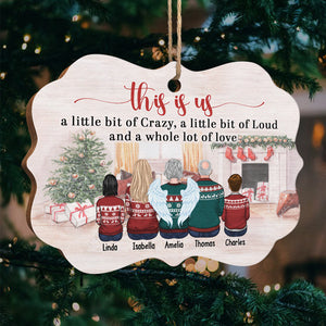 Life Is Better With Family - Family Personalized Custom Ornament - Wood Benelux Shaped - Christmas Gift For Siblings, Brothers, Sisters