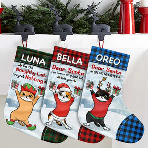 Have A Lovely Christmas With Cat - Cat Christmas Costumes - Personalized Christmas Stocking.