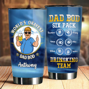 Dad Bod Six Pack, Drinking Team - Gift For Dad - Personalized Tumbler